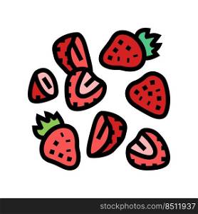 strawberry composition color icon vector. strawberry composition sign. isolated symbol illustration. strawberry composition color icon vector illustration