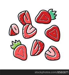 strawberry composition color icon vector. strawberry composition sign. isolated symbol illustration. strawberry composition color icon vector illustration