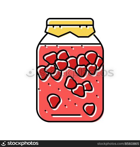 strawberry compote color icon vector. strawberry compote sign. isolated symbol illustration. strawberry compote color icon vector illustration