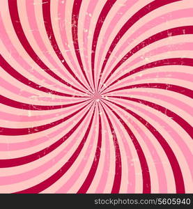 Strawberry, cream abstract hypnotic background. vector illustration