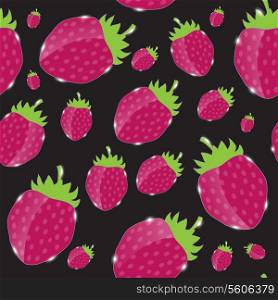 Strawberry, cream abstract hypnotic background. vector illustration