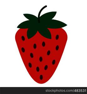 Strawberry flat icon isolated on white background. Strawberry flat icon