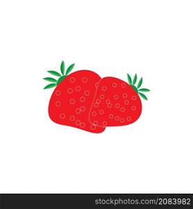 strawberry fruit design illustration icon logo templat