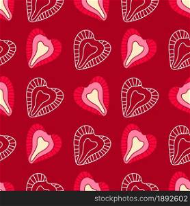 strawberry fruits repeat pattern. seamless textile background template