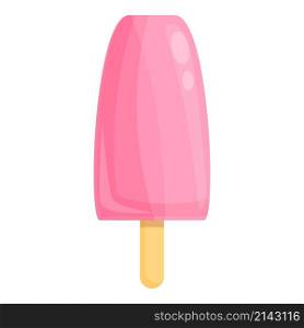Strawberry ice cream icon cartoon vector. Summer food. Soft dessert. Strawberry ice cream icon cartoon vector. Summer food