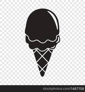 Strawberry ice cream icon. Simple illustration of strawberry ice cream vector icon for web. Strawberry ice cream icon, simple black style