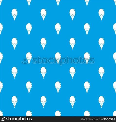 Strawberry ice cream pattern vector seamless blue repeat for any use. Strawberry ice cream pattern vector seamless blue