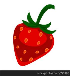 Strawberry icon. Cartoon of strawberry vector icon for web design isolated on white background. Strawberry icon, cartoon style