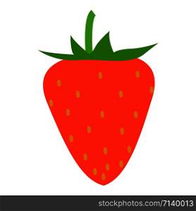 Strawberry icon. Flat illustration of strawberry vector icon for web design. Strawberry icon, flat style