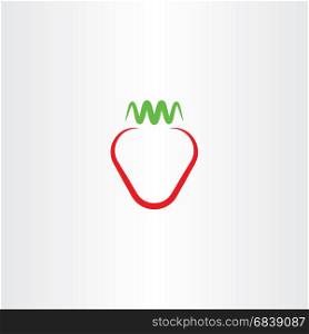 strawberry icon illustration design element