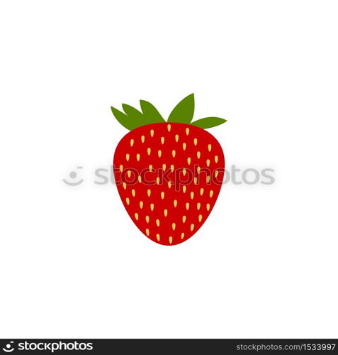 Strawberry icon isolated on white background. Vector illustration