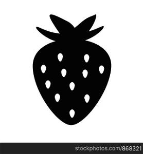 Strawberry icon on white background. flat style. Garden strawberry fruit icon for your web site design, logo, app, UI. Strawberry delicious fruits symbol.