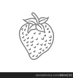 strawberry icon vector illustration symbol design