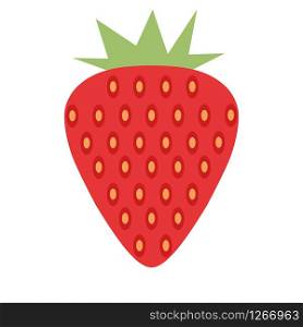strawberry in flat design white background vector illustration
