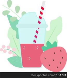 Strawberry juice Royalty Free Vector Image