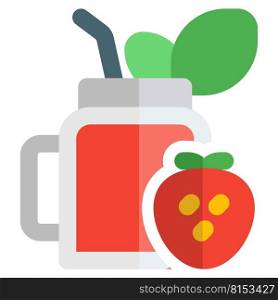 Strawberry juice, vitamin enriched healthy drink.