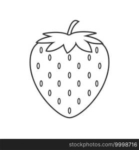 Strawberry line icon design isolated. Vector fruit logo. Strawberry line icon design isolated. for your design