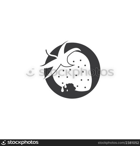 Strawberry logo template vector icon