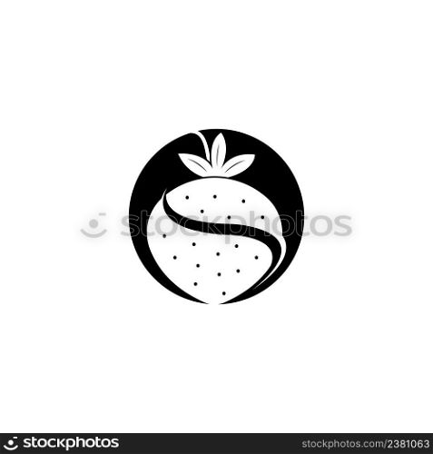 Strawberry logo template vector icon