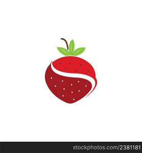 Strawberry logo template vector icon