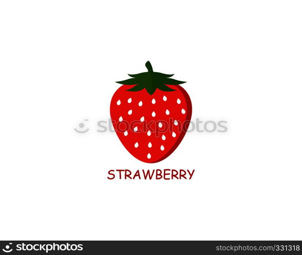 Strawberry logo template vector icon illustration design