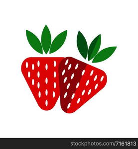 strawberry logo vector