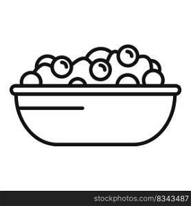 Strawberry salad mix icon outline vector. Fresh fruit. Healthy food. Strawberry salad mix icon outline vector. Fresh fruit