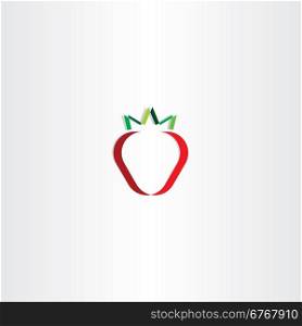 strawberry stylized vector icon design