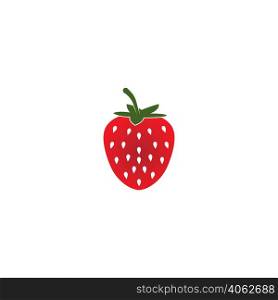 Strawberry vector icon illustration design template.