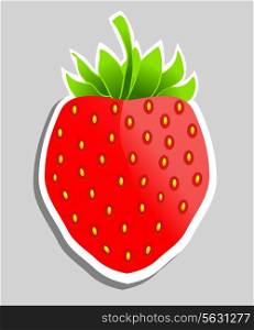 Strawberry vector illustration. Can be used as sticker.