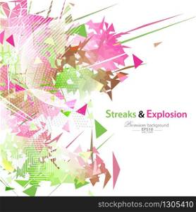 Streaks and explosion creative pattern background. Streaks and explosion background
