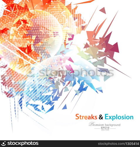 Streaks and explosion creative pattern background. Streaks and explosion background