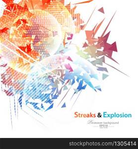 Streaks and explosion creative pattern background. Streaks and explosion background
