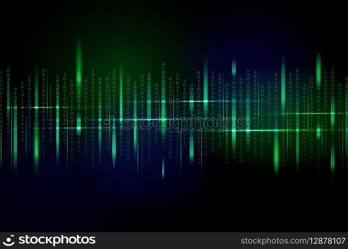 Stream of binary code design vector
