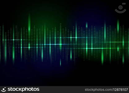 Stream of binary code design vector