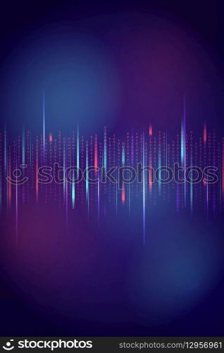 Stream of binary code design vector