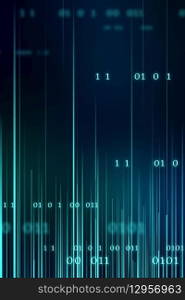 Stream of binary code design vector