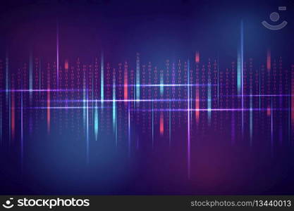 Stream of binary code design vector