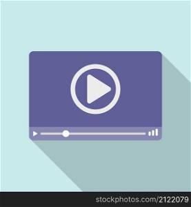 Stream online player icon flat vector. Live video. Webinar broadcast. Stream online player icon flat vector. Live video