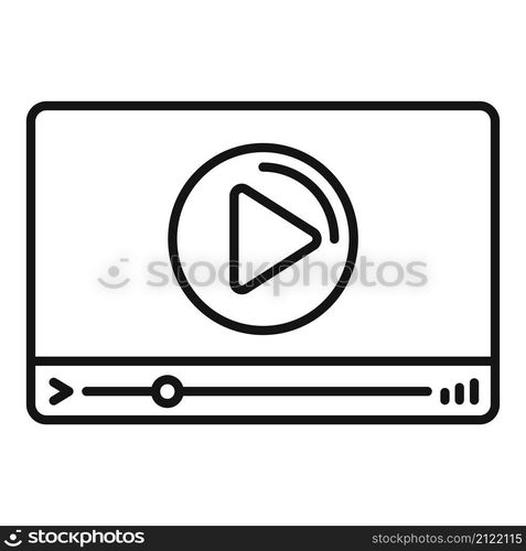 Stream online player icon outline vector. Live video. Webinar broadcast. Stream online player icon outline vector. Live video