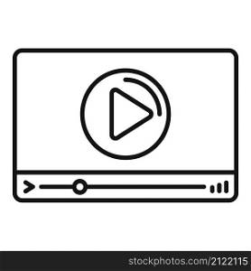 Stream online player icon outline vector. Live video. Webinar broadcast. Stream online player icon outline vector. Live video