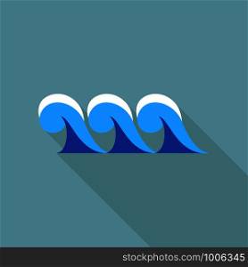 Stream wave icon. Flat illustration of stream wave vector icon for web. Stream wave icon, flat style