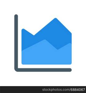 streamgraph, icon on isolated background