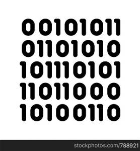 Streaming Binary Code Matrix Vector Thin Line Icon. Computer Code System, Data Encryption Linear Pictogram. Web Development, Languages, Script, Decryption and Encryption Contour Illustration. Streaming Binary Code Matrix Vector Thin Line Icon