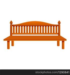 Street bench icon. Cartoon of street bench vector icon for web design isolated on white background. Street bench icon, cartoon style