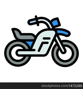 Street bike icon. Outline street bike vector icon for web design isolated on white background. Street bike icon, outline style