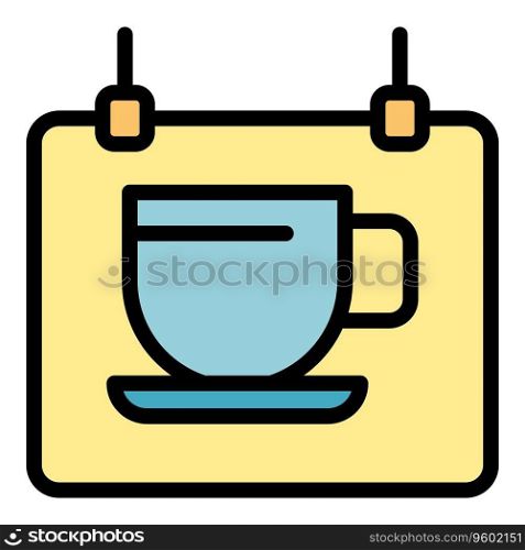 Street cafe icon outline vector. Bar meal. Mask eat color flat. Street cafe icon vector flat