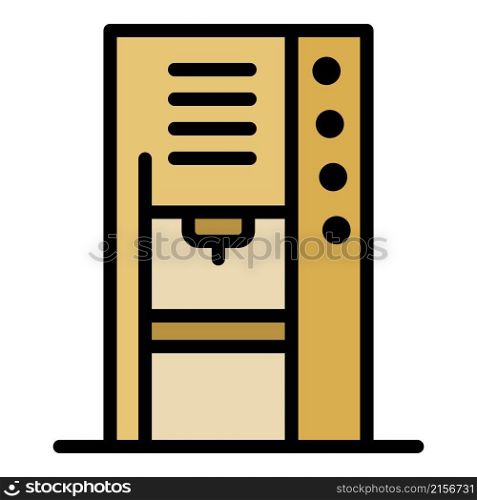 Street coffee machine icon. Outline street coffee machine vector icon color flat isolated. Street coffee machine icon color outline vector
