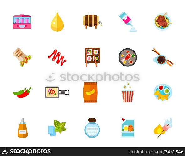 Street food icon set. Can be used for topics like fast food, dish, diet, cooking