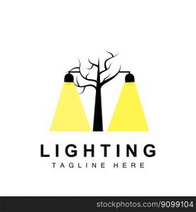 Street L&Logo, Lantern L&Vector, Lighting Classic Retro Design, Silhouette Icon Premium Template